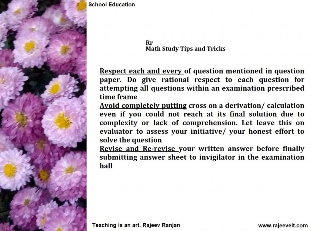 Math Study Tips for scoring Good marks in board exam 