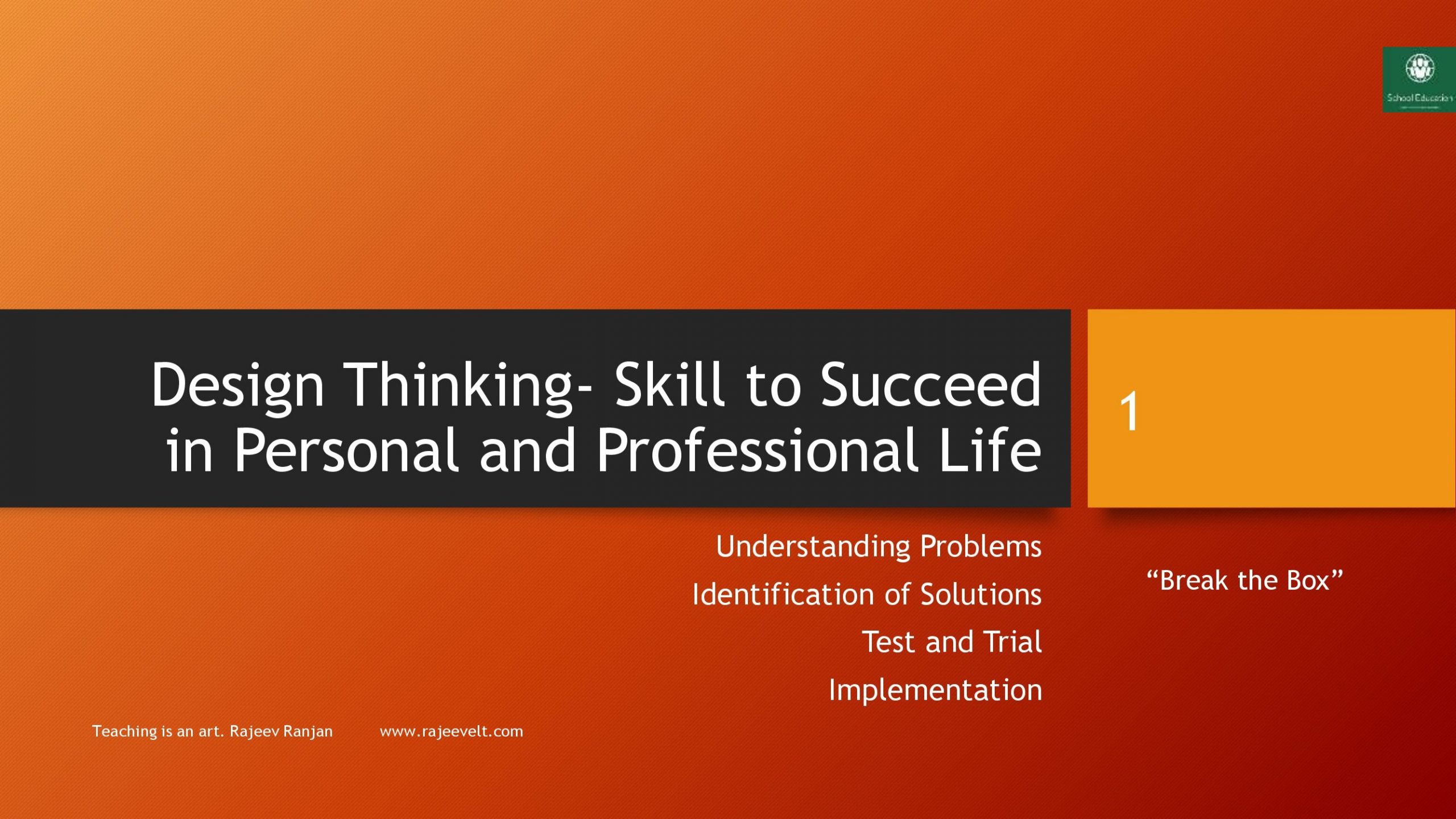 Design Thinking- Skill to Succeed in Personal and Professional Life_rajeevelt