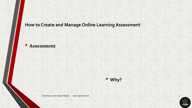 how to create and conduct online learning assessment