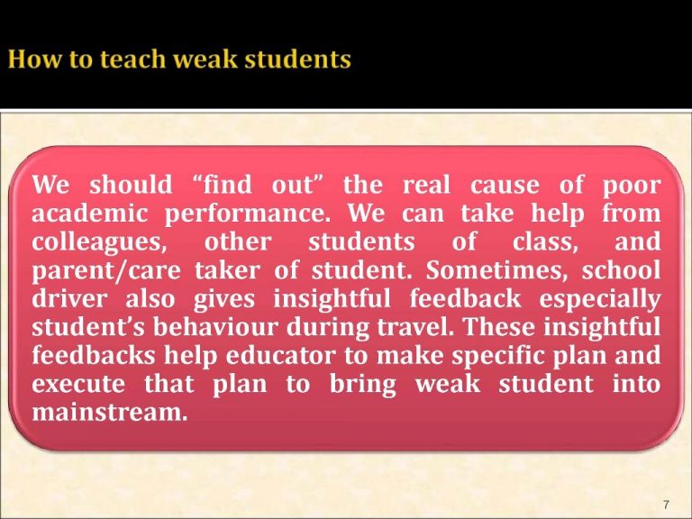 How to Teach Weak Student – Website Title