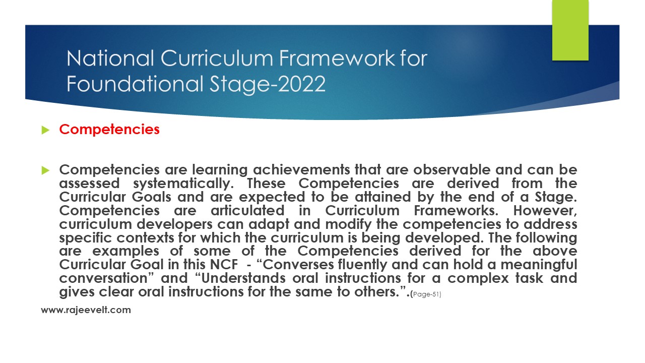 50 Main Points of National Curriculum Framework for Foundational Stage ...