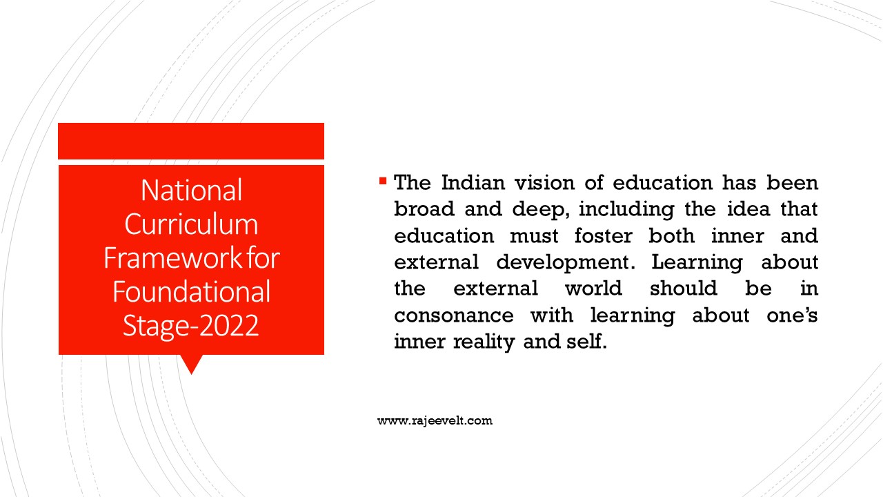 50 Main Points of National Curriculum Framework for Foundational Stage ...