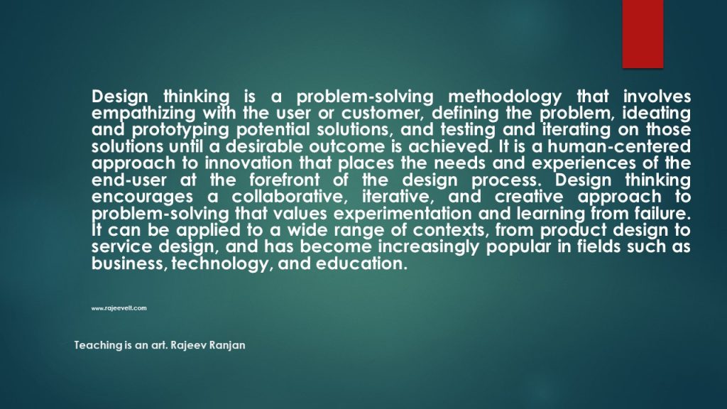 How to develop design thinking -rajeevelt- definition Design thinking