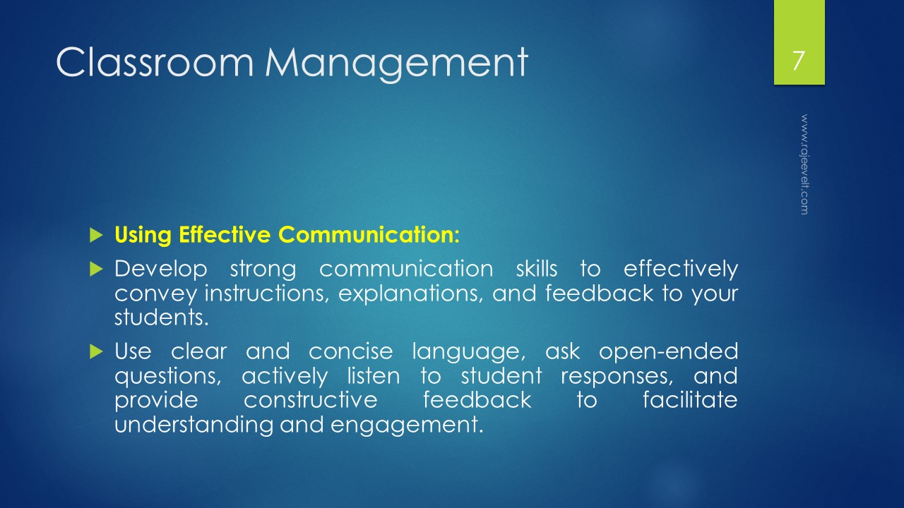 Effective Classroom Management For Preschool Teachers Ppt