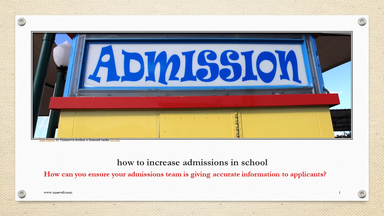 How to Increase Admissions in School